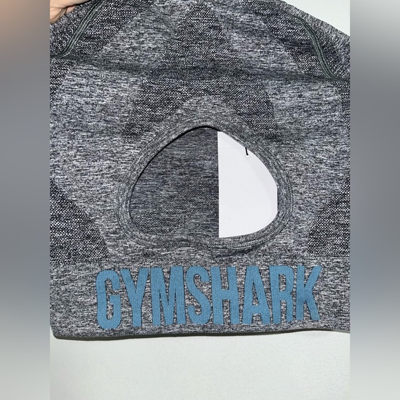 Gymshark Flex long sleeve crop top in charcoal/teal - Picture 8 of 11